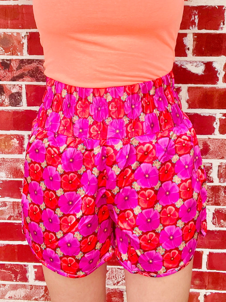 Floral Zone Pink Everyday Shorts