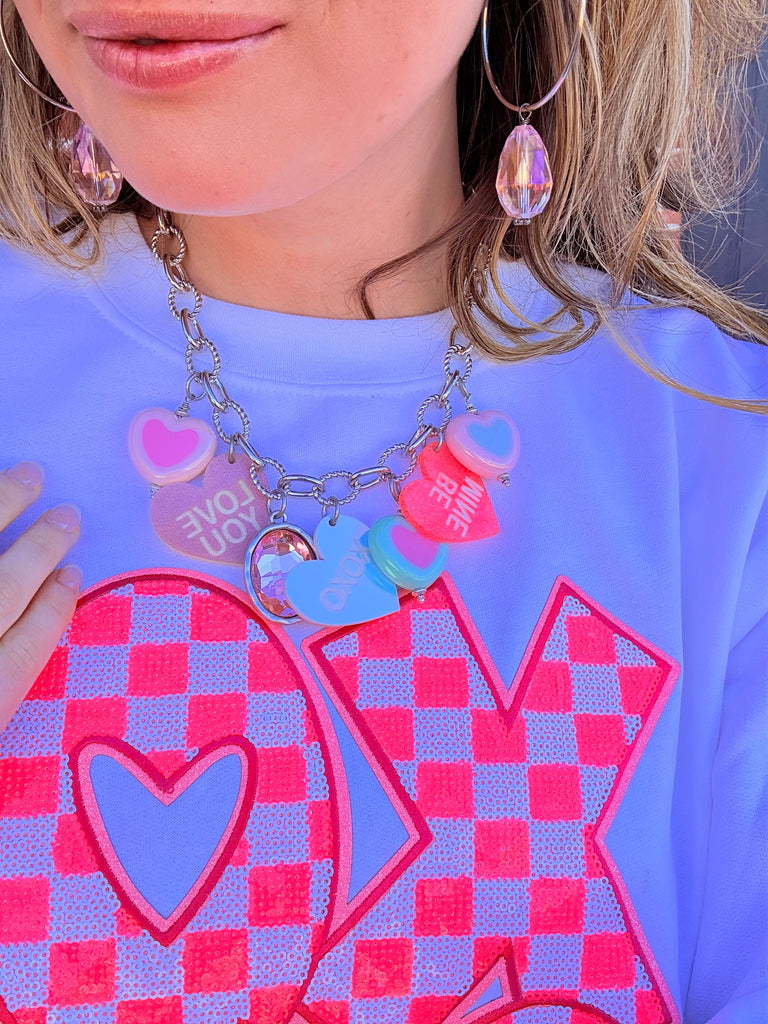 Candy Hearts Charm Necklace