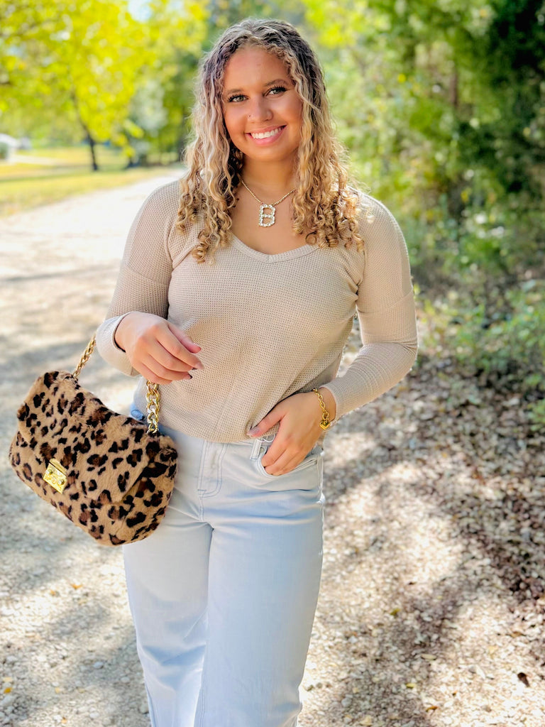 Mocha Ribbed Long Sleeve