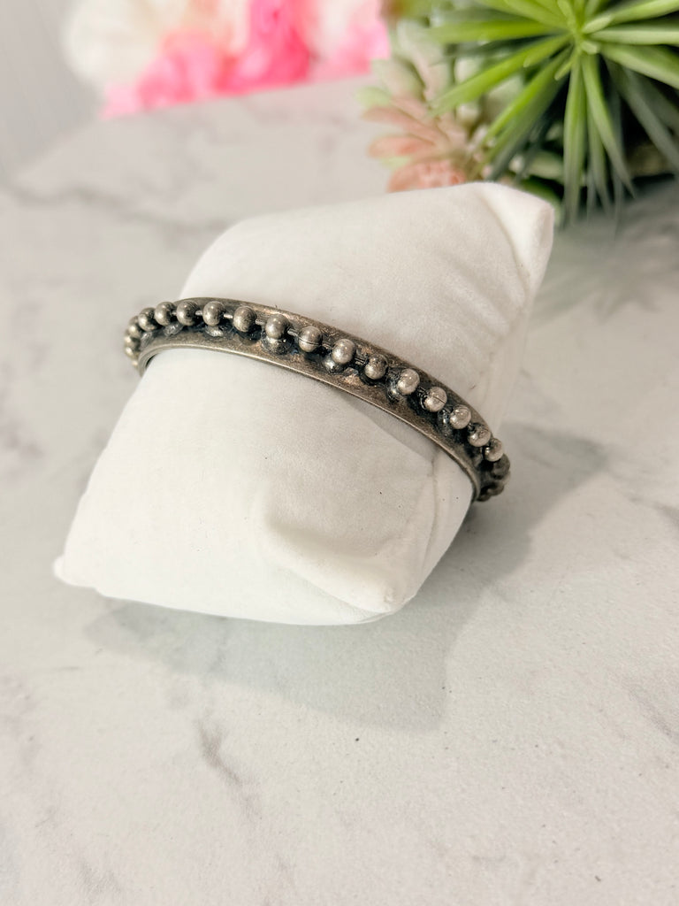 Georgianna Bracelet Cuff in Antique Silver