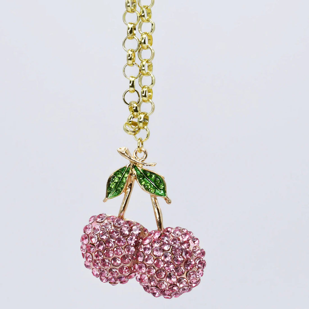 Pink Cherry Luxe Crystal Necklace