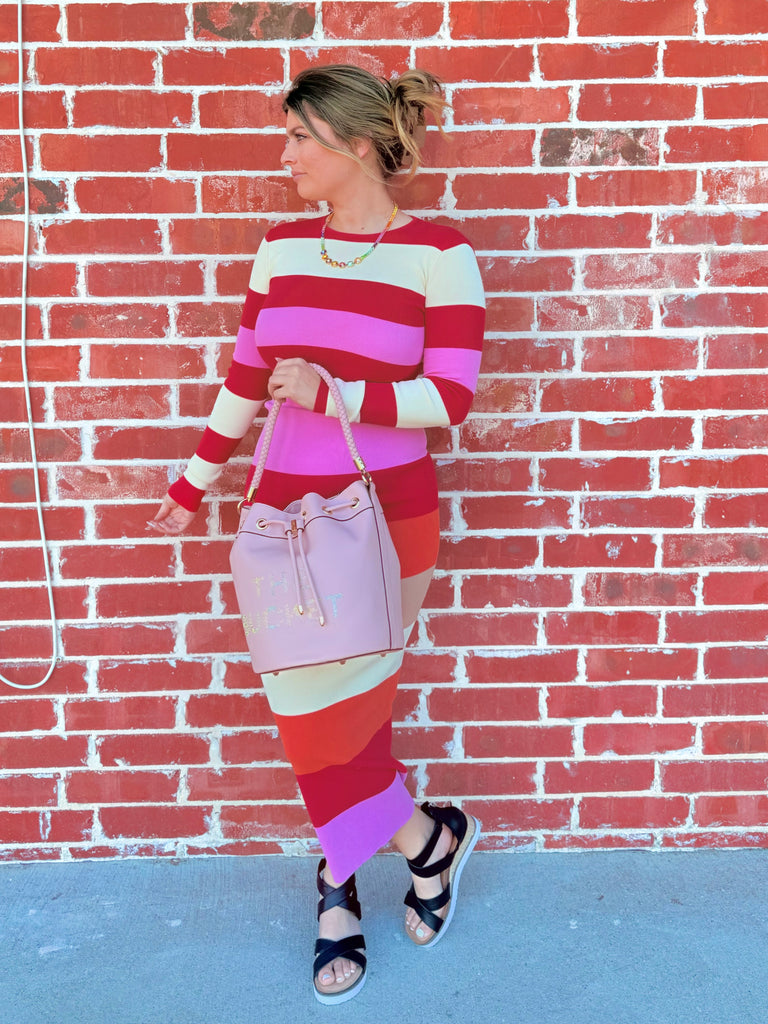 Vibrant Vibes Candy Shop Stripe Knit Skirt