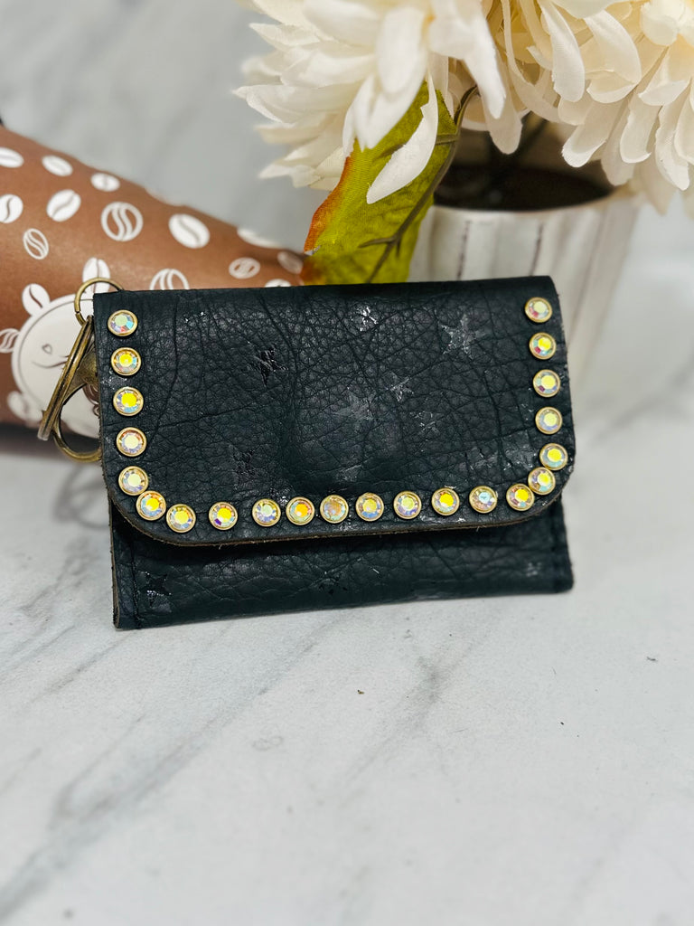 Matte Black Stars Dolly Card Holder