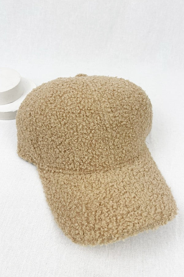 Teddy Fleece Faux Lamb Baseball Cap