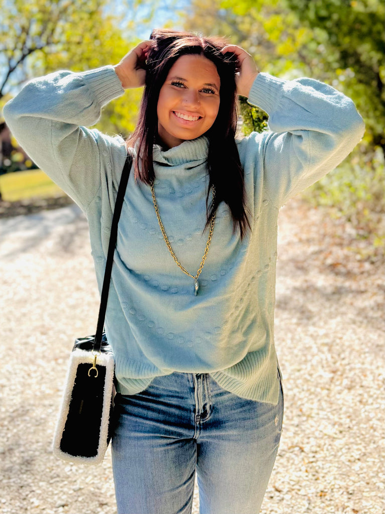 Ease Your Mind Sweater - Sky Blue