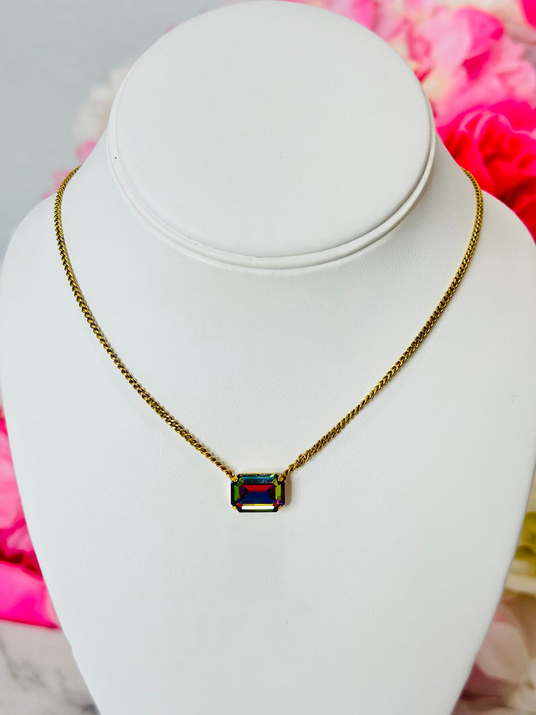 Rubin Swarovski Pendent Daily Necklace - Electrica