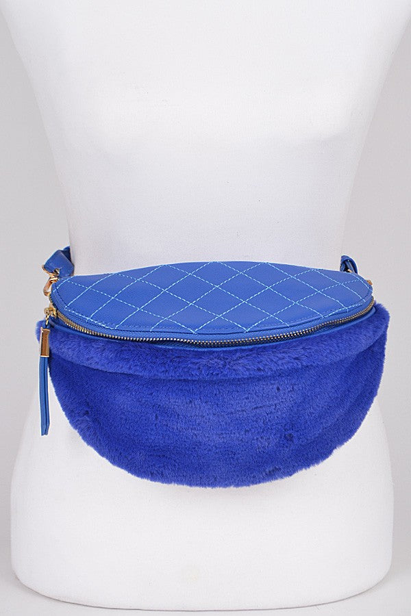Cozy Luxe Belt Bag - COBALT