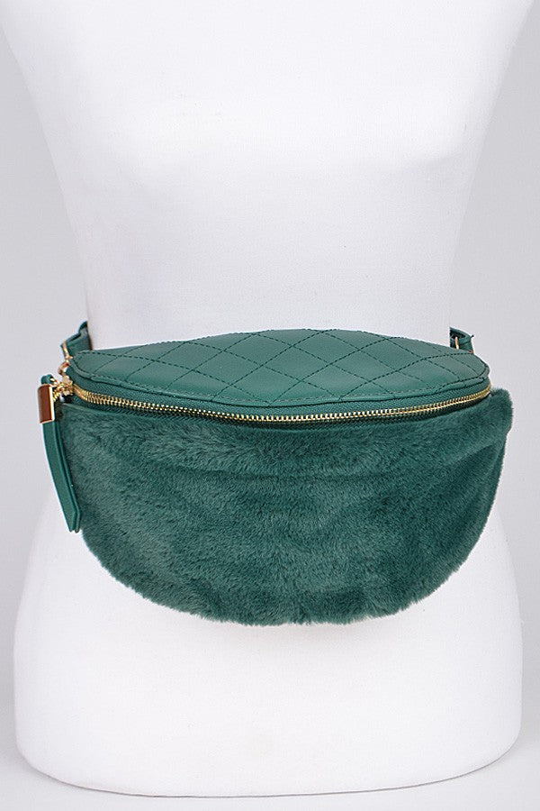 Cozy Luxe Belt Bag - GREEN