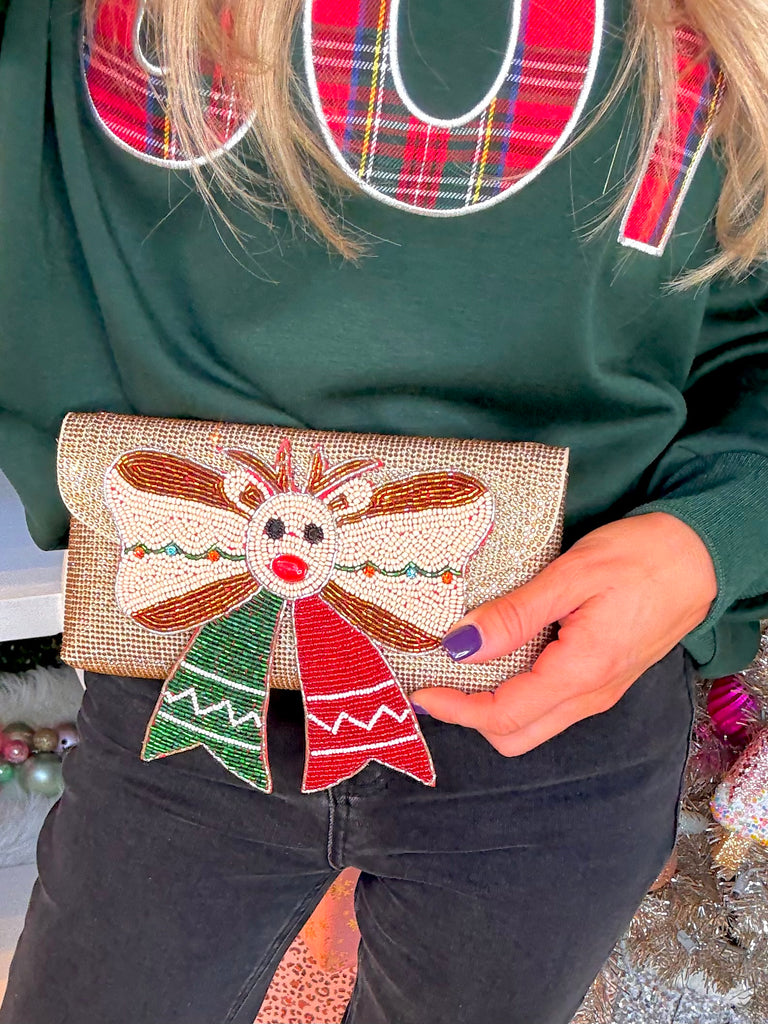 The Beaded Christmas Crossbody - Raindeer