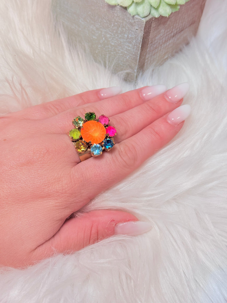 Twiggy Sunset Swarovski Ring