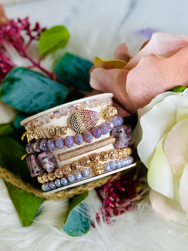 Lilac Loving Shimmer Bracelet Set