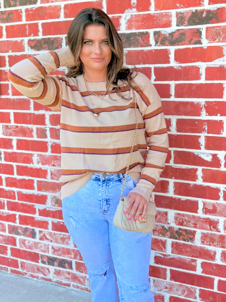 Lost In Conversation Sweater - Beige