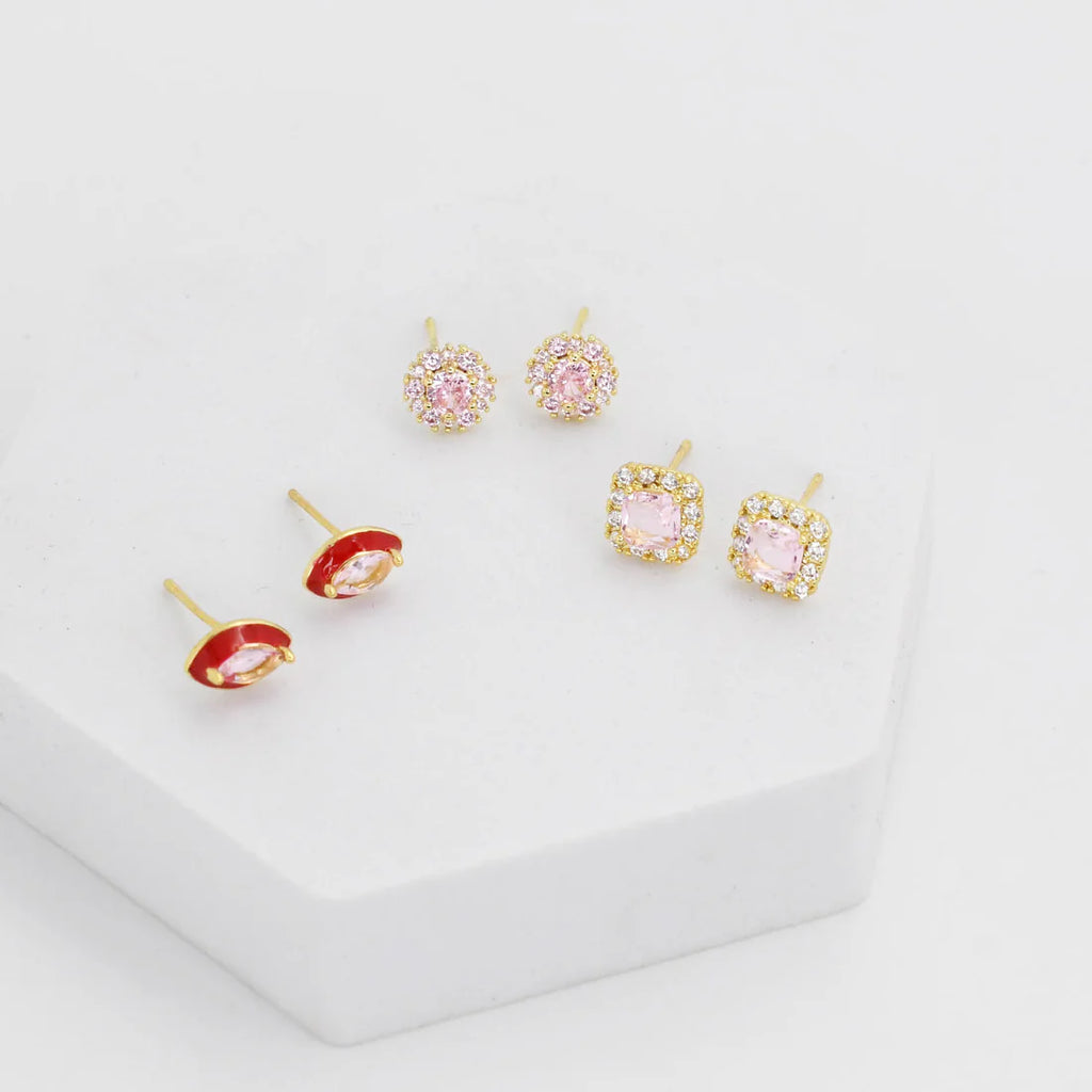 The Kiss Stud Earring Set