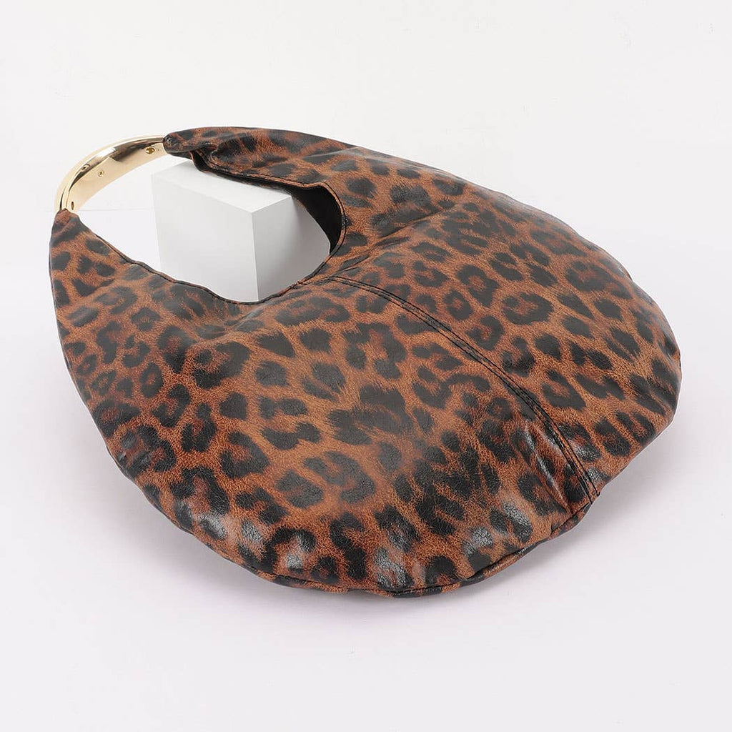 Fierce Mode Leopard Hobo Bag