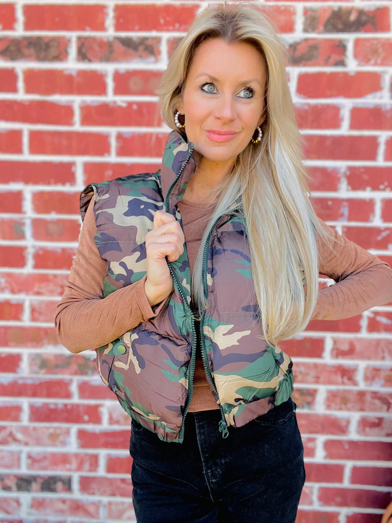 Night Vision Camo Puffer Vest