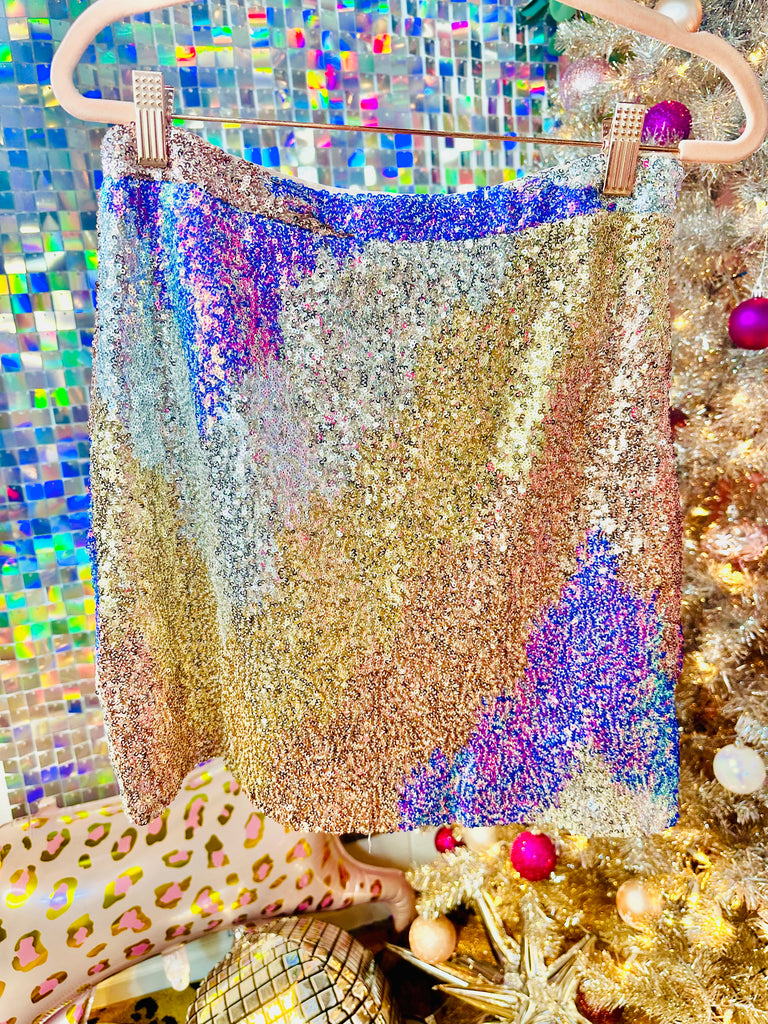 My Multi Sequin Scales Skirt