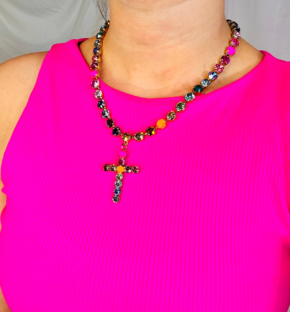 Mini Donatella Necklace in WATERMELON!
