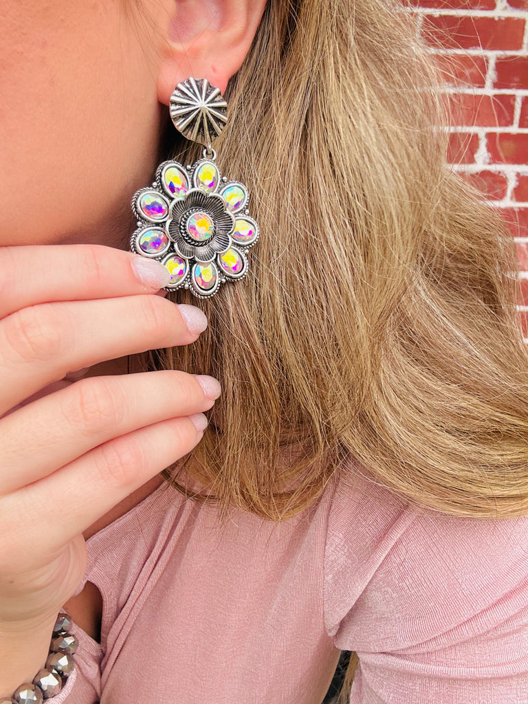 Southern Sass Floral Concho Earrings