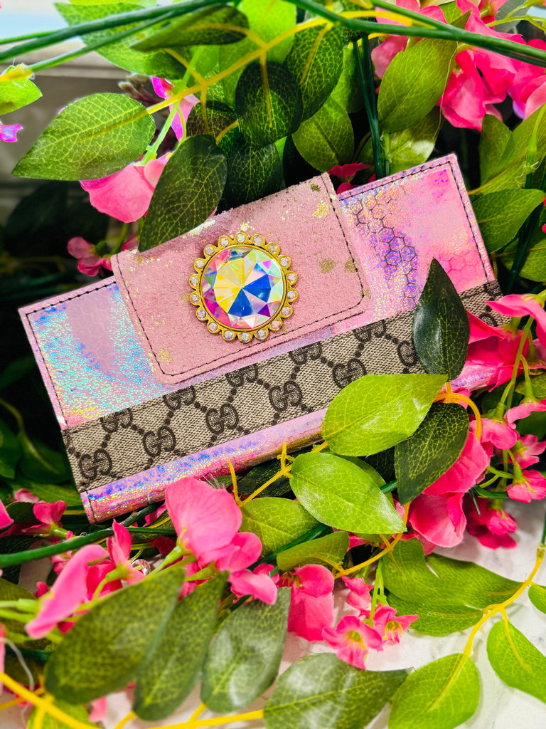 All About Blush Hologram Leather Wallet