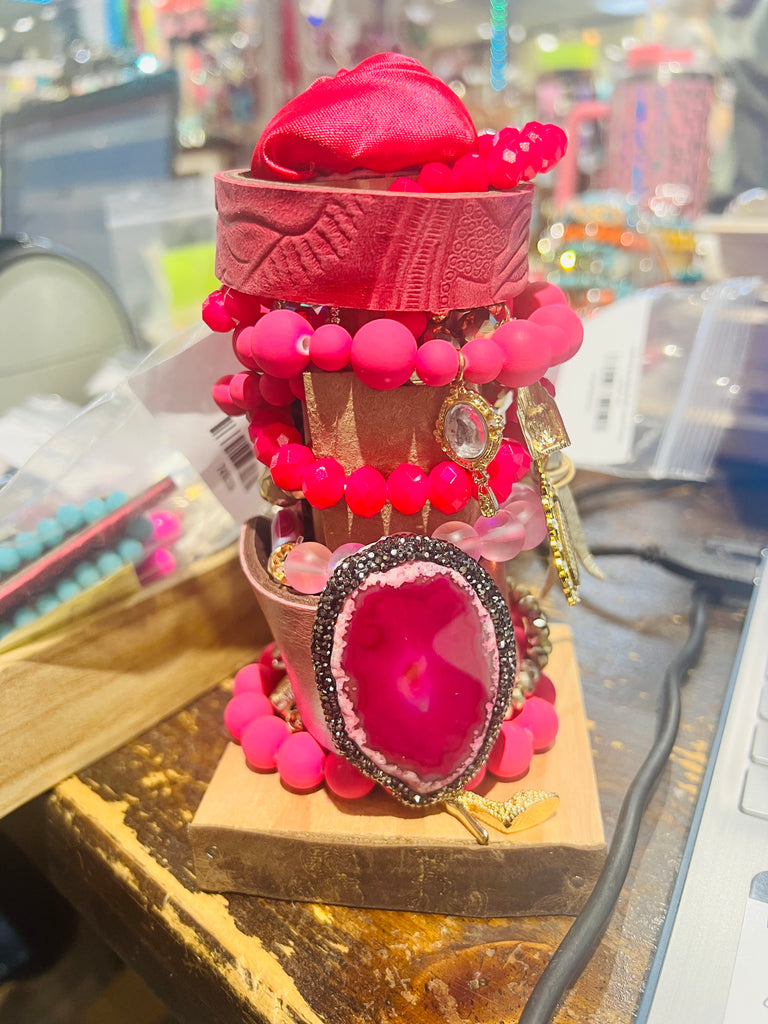 In A World Of PINK Leather Jumbo Stack