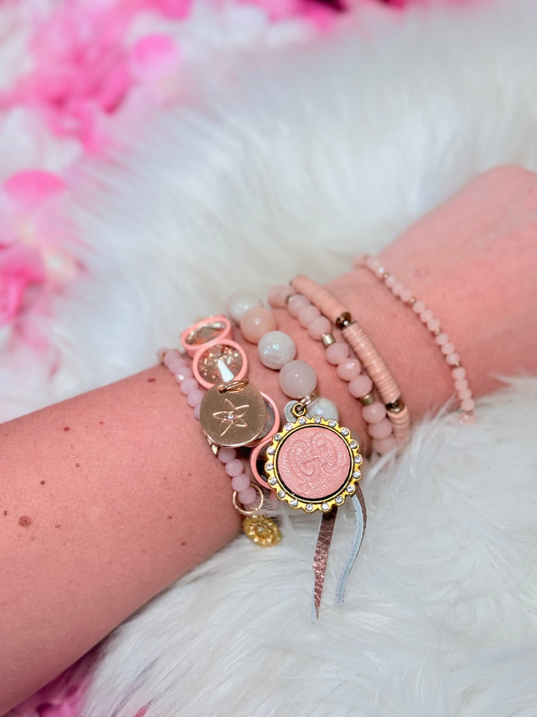 So Peachy Pink Bracelet Stack