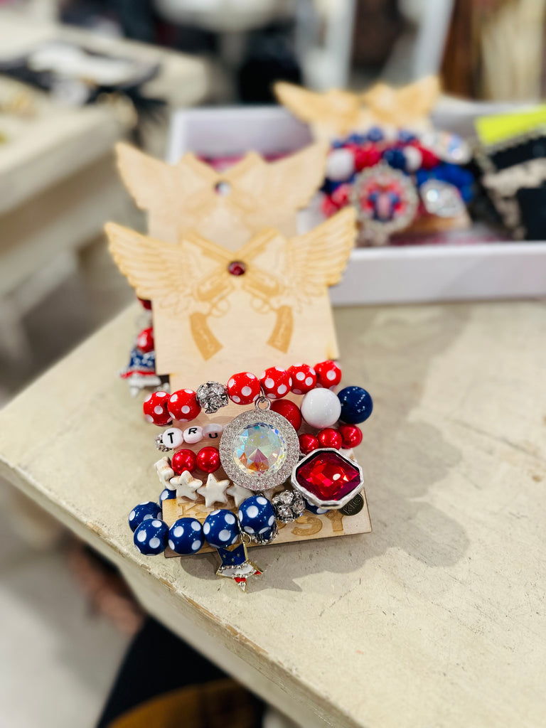 USA AB Bracelet Stack