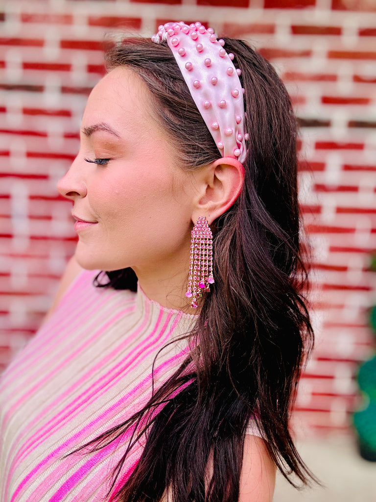 Fiona Pink Swarovski Crystal Earring