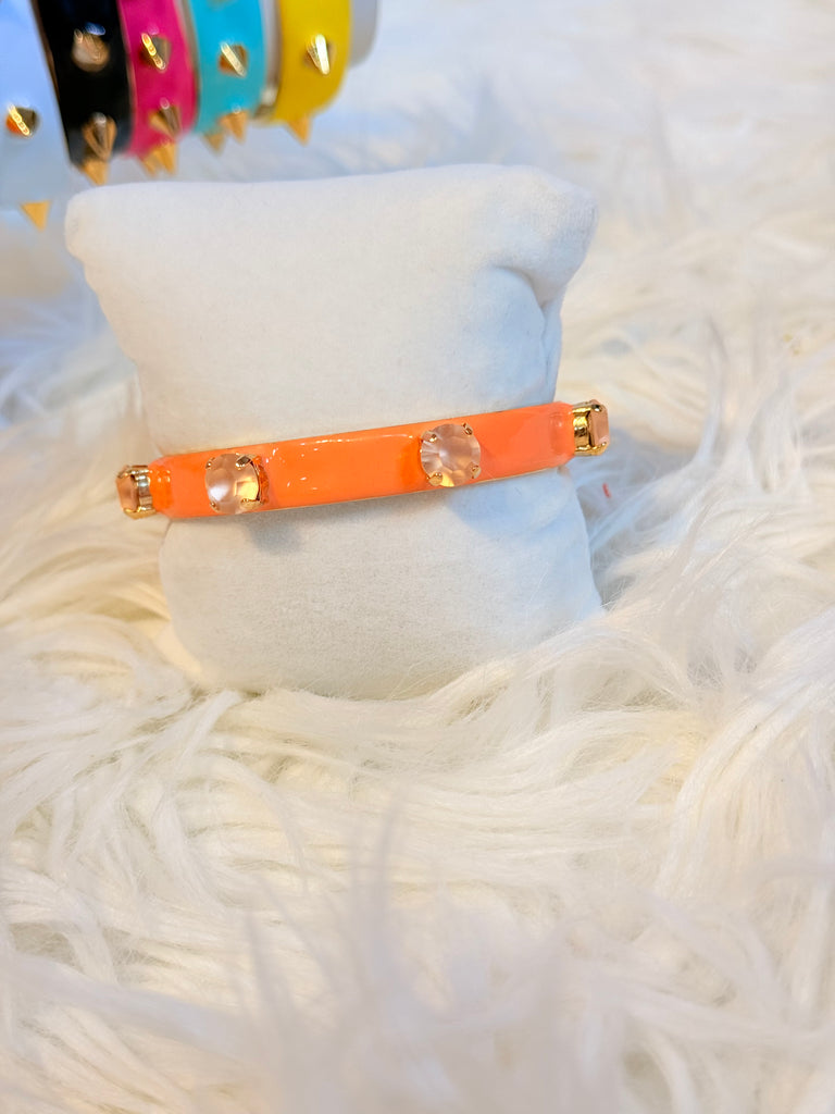 Kennedy in Peach Matte Swarovski Cuff