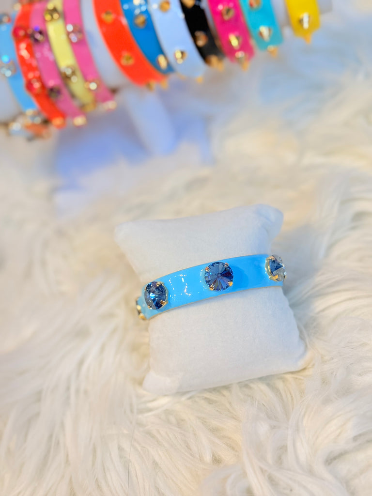 Linsey In Light Blue Swarovski Cuff