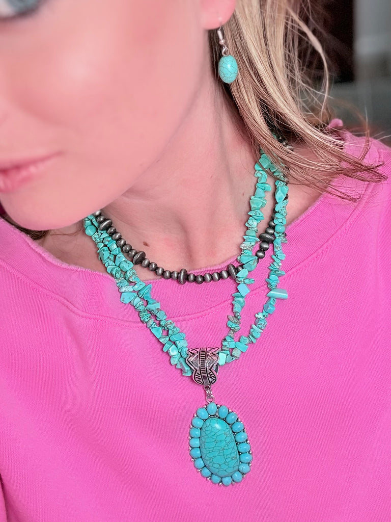 Sierra Blue Layered Turquoise Necklace