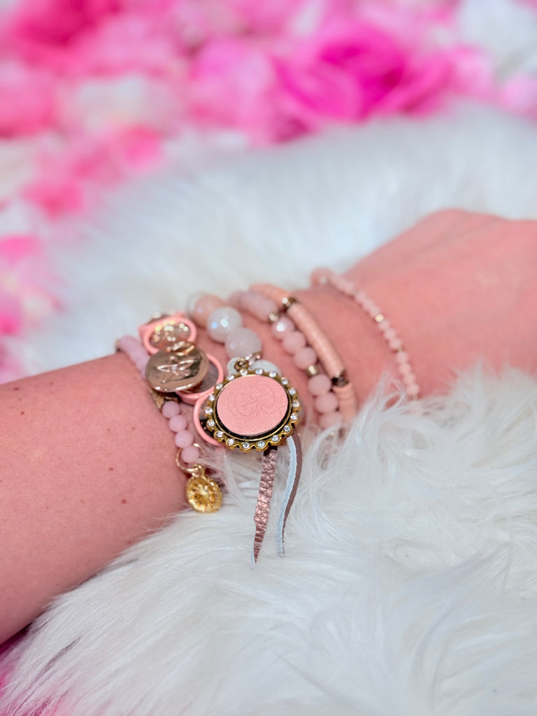 So Peachy Pink Bracelet Stack