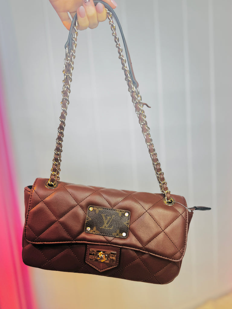 Vintage Brown Cushion Leather Lux Handbag