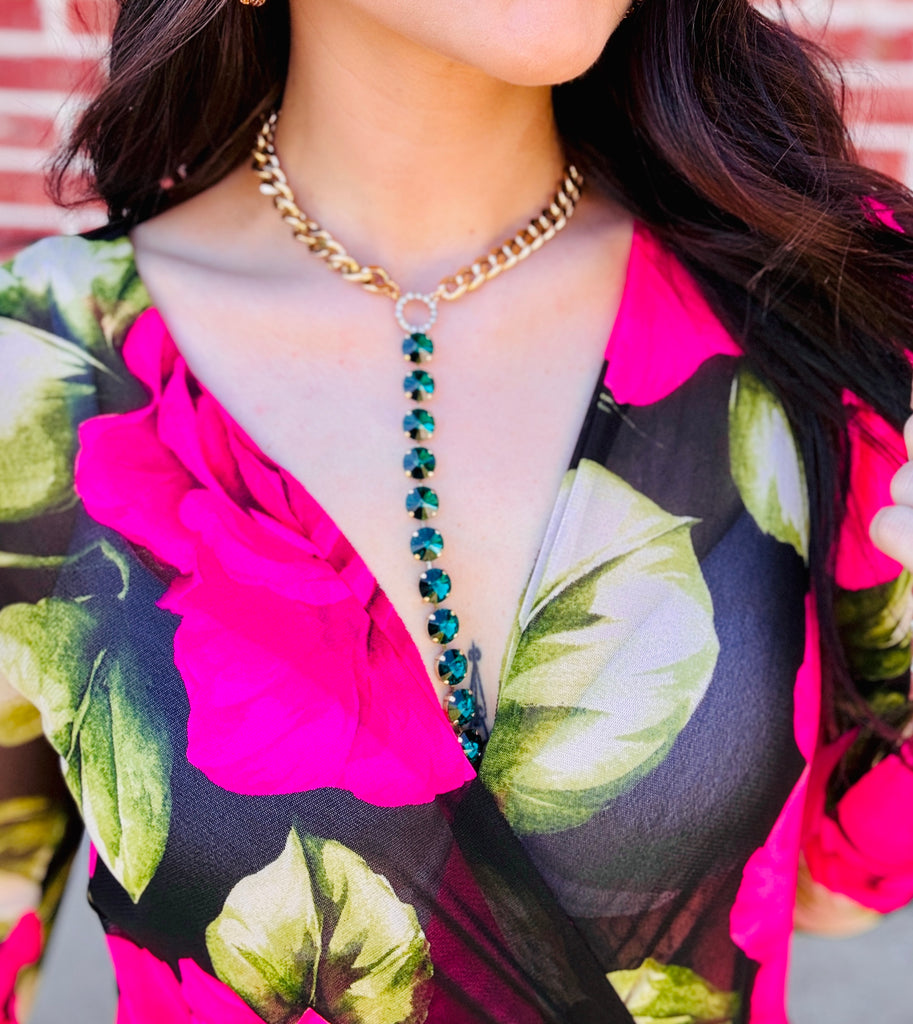 Emerald Drop Cara Necklace