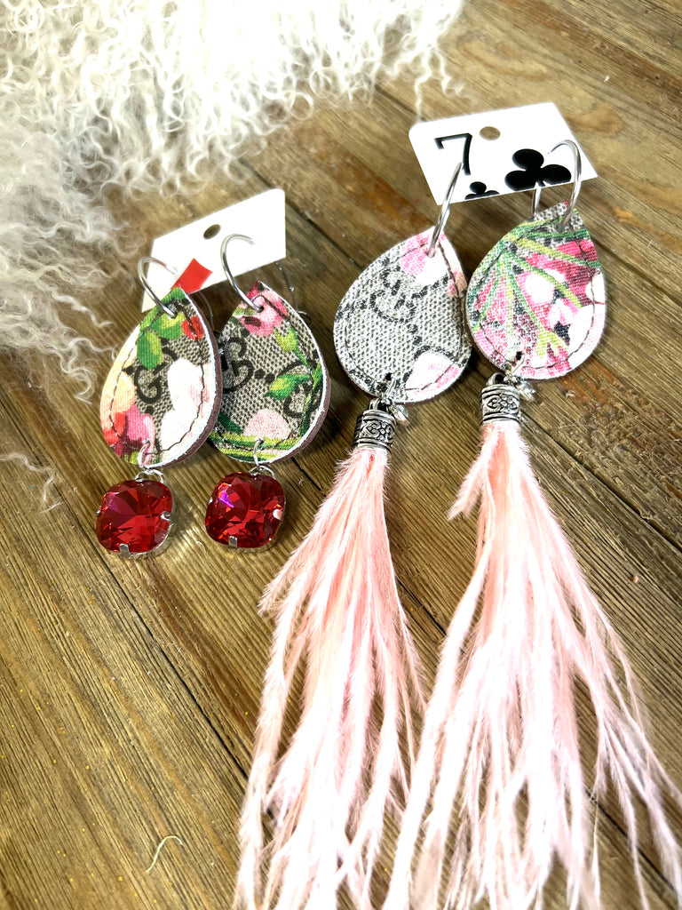 LIMITED EDITION- Spring Bloom Feather Drop Earrings