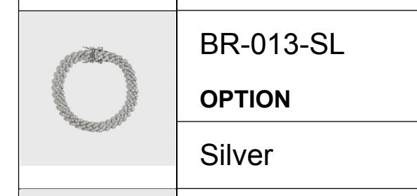 Silver Thin Havana Crystal Bracelet