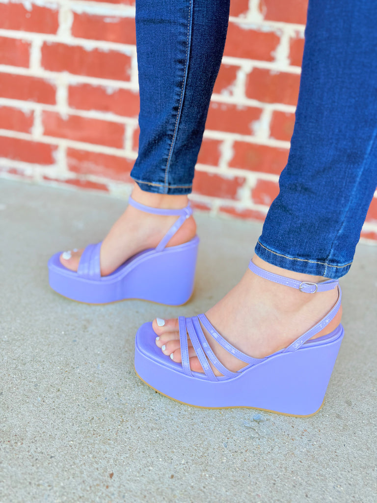 Lavender Patent - Margot Platform Sandal