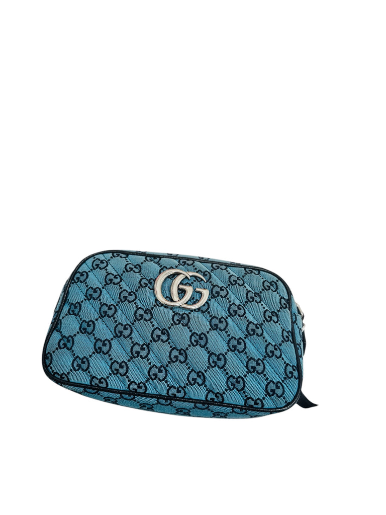 Gucci GG Marmont Shoulder Bag Diagonal Quilted Canvas Purse