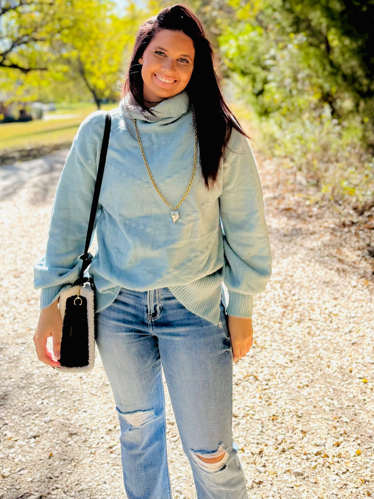 Ease Your Mind Sweater - Sky Blue