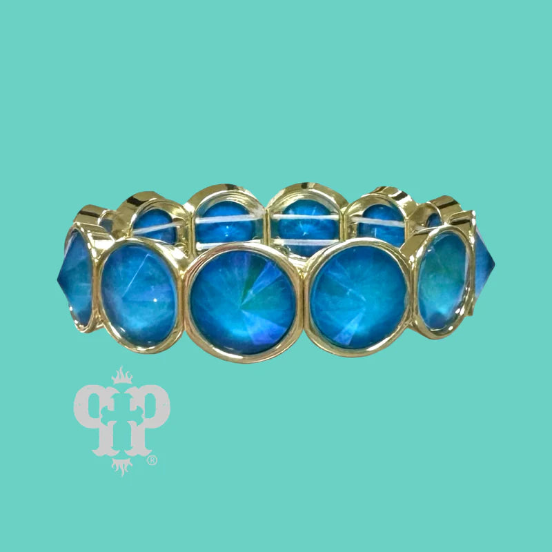 Neon Crystal Aurora Glow Bracelet - Blue