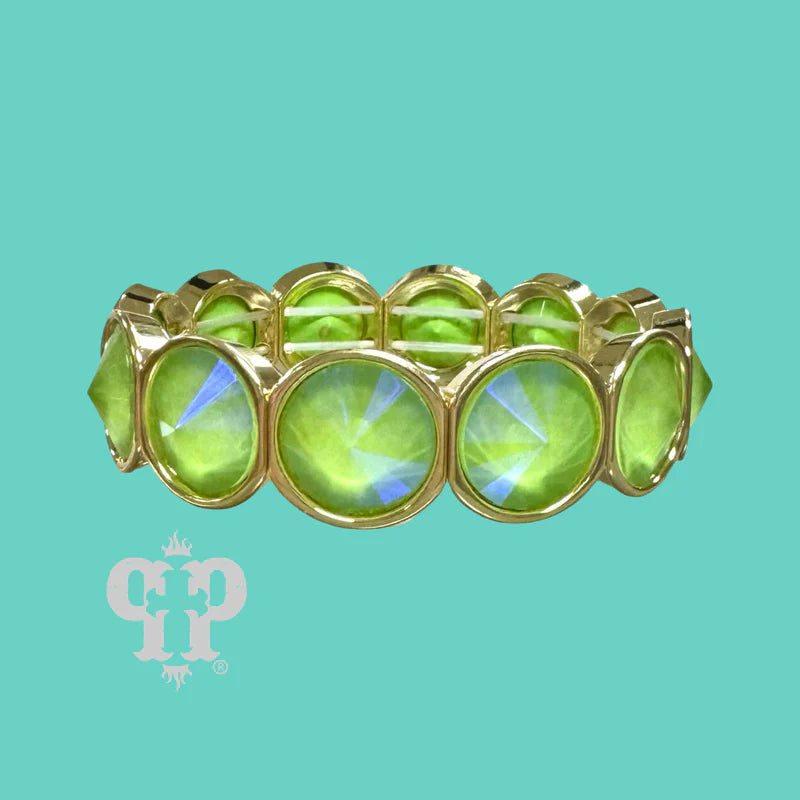 Neon Crystal Aurora Glow Bracelet - Green