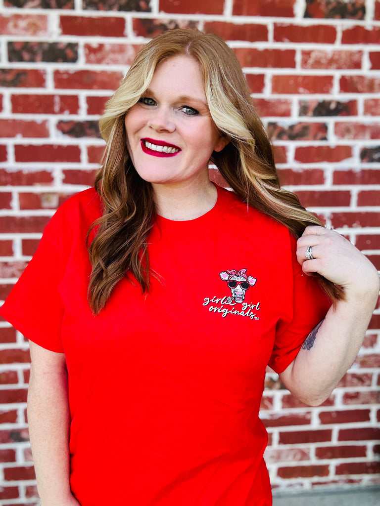Red Crazy Heifer Graphic Tee