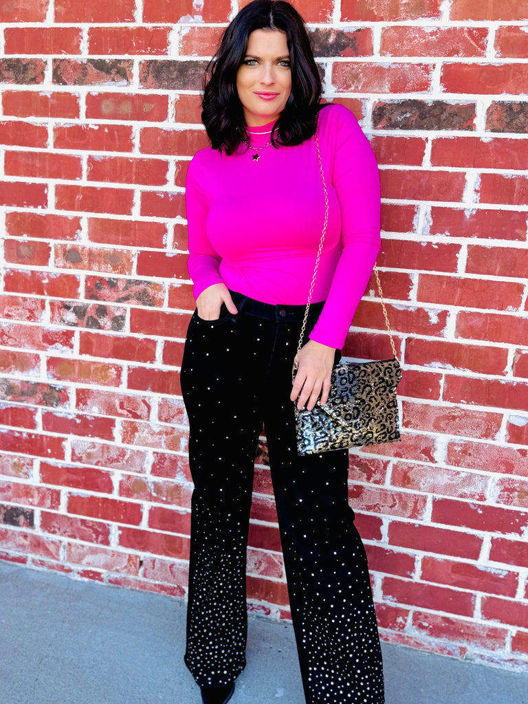 Starstruck Rhinestone Wide Leg Jeans