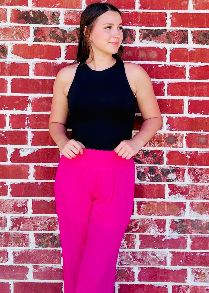 Hot Fuchsia Go With The Flow Pants