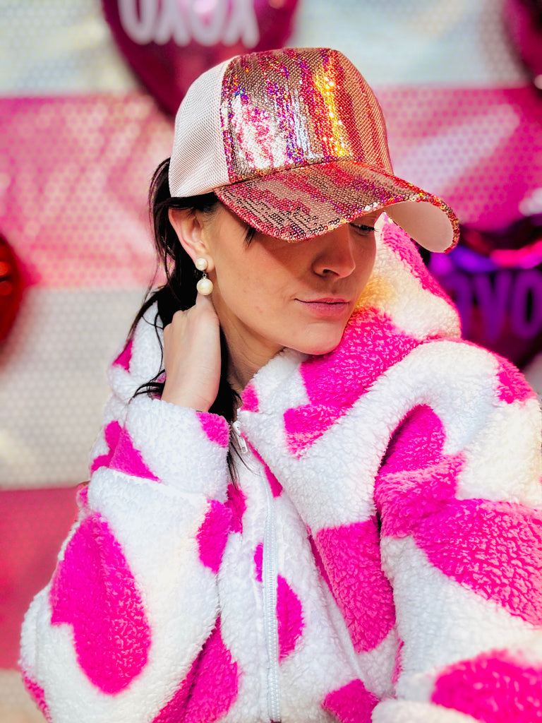 Tiger Babe Rose Sequin Hat