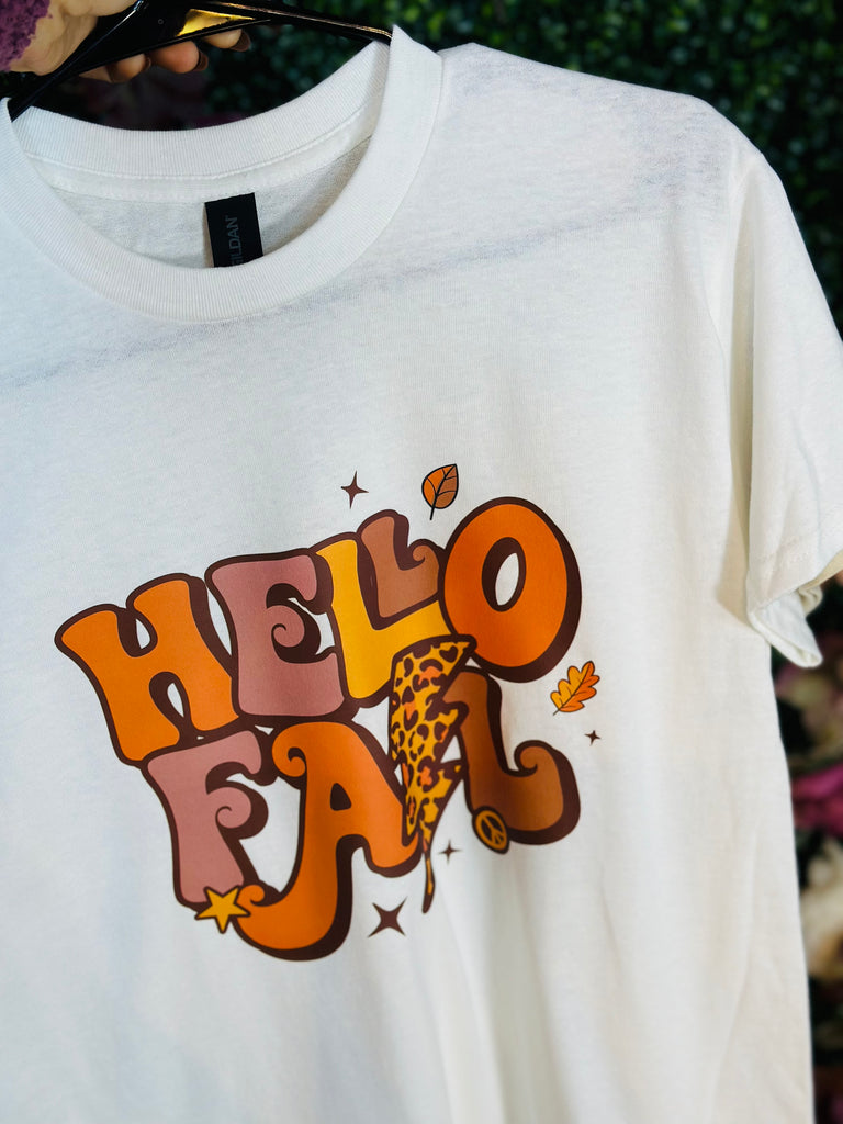 Hello Fall Ivory Graphic Tee