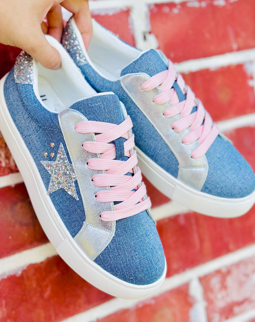 Denim Pink & Silver SuperNova Shoes