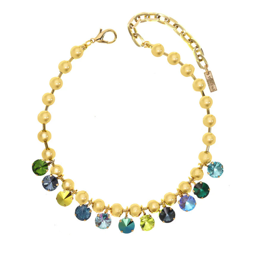 Anya Mixed Swarovski Blues Necklace