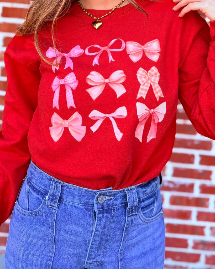 Pretty Ribbons Red Sweatshirt