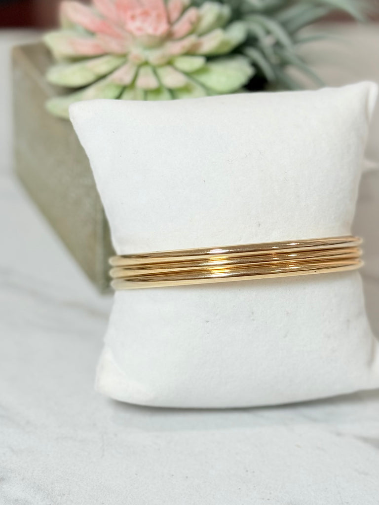 Fausta Bracelet Bangle Set By TOVA in Gold