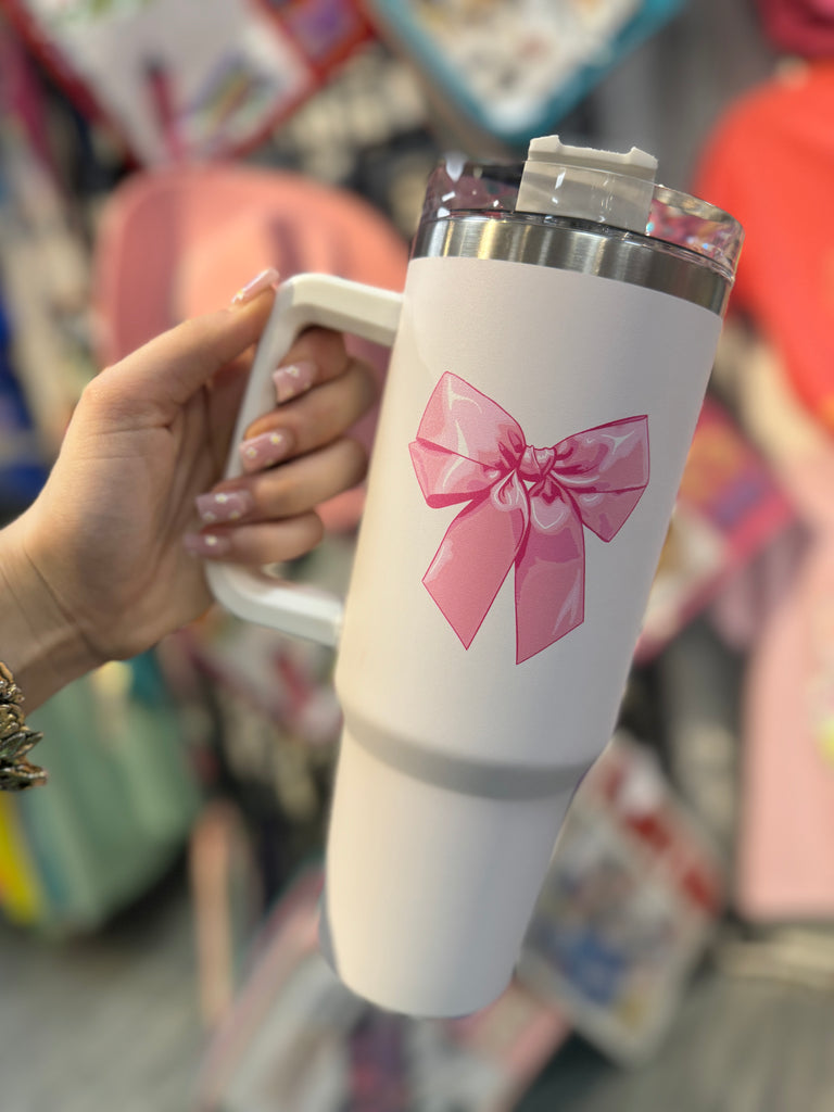 Girlie Girl Bow 40oz Tumbler